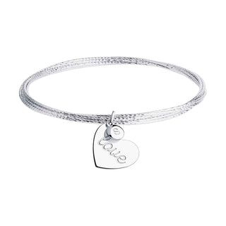 сребърна гривна, твърда гривна, без камък, родиево покритие, Sokolov