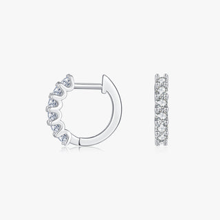Сребърни обеци - Luna Accent Hoops