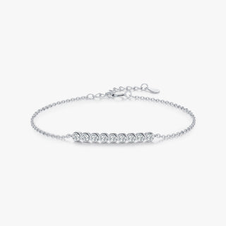 Сребърна гривна - Moissanite  Line