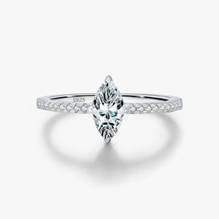 Сребърен пръстен - Lumina Marquise Moissanite