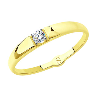 златен пръстен, годежен пръстен, цирконий, sokolov,