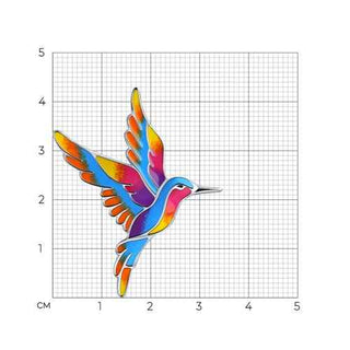 Сребърна брошка - Humming bird
