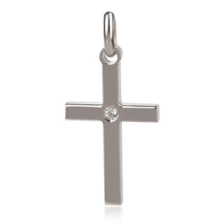 Сребърен кръст с цирконии