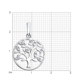 Сребърен медальон - Tree of balance