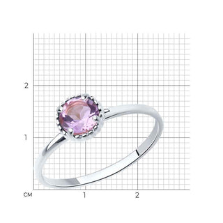 Сребърен пръстен - Lunar amethyst