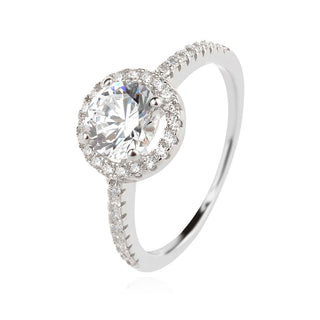 сребърен пръстен, цирконий, родиево покритие, блясък,