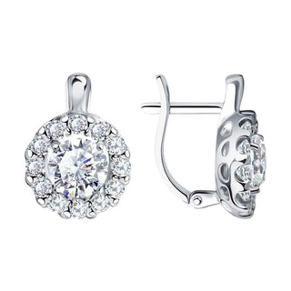 Сребърни обеци - Ava CZ Swarovski