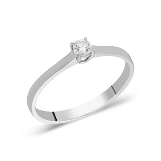 златен пръстен, диамант, бяло злато, годежен пръстен