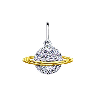 сребърен медальон, цирконий, Sokolov, планета