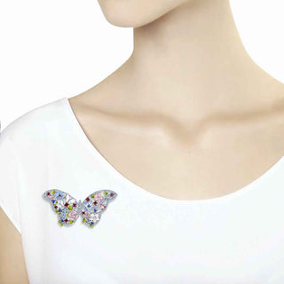 Сребърна брошка - Lovely butterfly