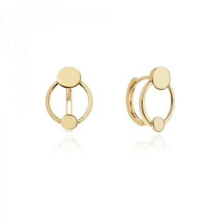 златни обеци, обеци тип халка, без камък