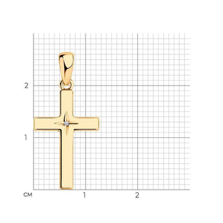 Сребърен кръст - брилянт 0,004 ct.