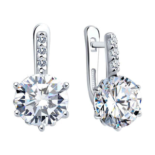 Сребърни обеци - YORKA CZ SWAROVKI