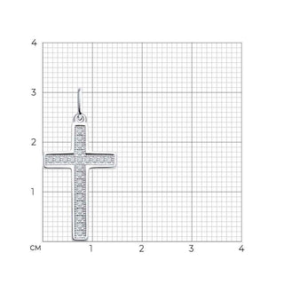 Сребърен кръст - Cross pavè