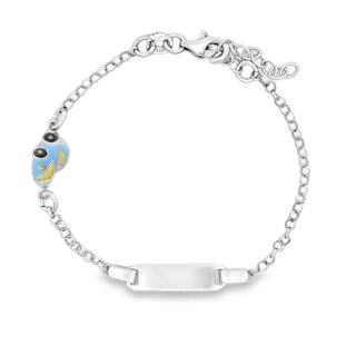 Детска сребърна гривна - Little Blue Car