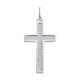 сребърен кръст, цирконий, Sokolov,