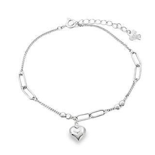 Сребърна гривна - Heart Play