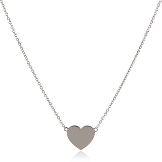 сребърно колие сърце