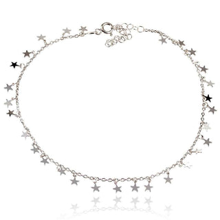 сребърна гривна за глезен