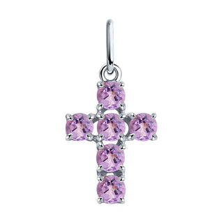 сребърен кръст, аметист, Sokolov