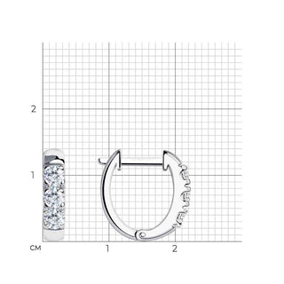 Сребърни обеци - Mini CZ hoops