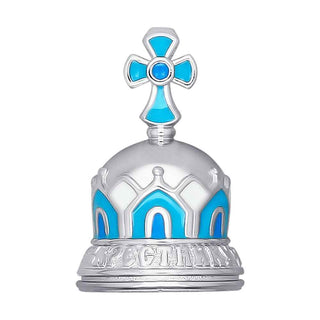 сребърна камбанка, сребърна камбанка за дете, кръщене, емайл, Sokolov