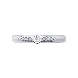 Сребърен пръстен с брилянт - 0.004ct