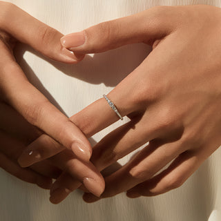 Сребърен пръстен - Lumina Tiara Moissanite