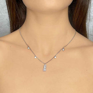 Сребърно колие - BABE