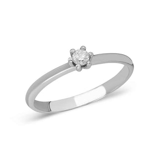 златен пръстен, диамант, бяло злато, годежен пръстен