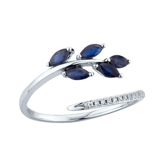 златен пръстен, бяло злато, диаманти, сапфир, sokolov,