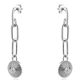 висящи сребърни обеци с цирконии