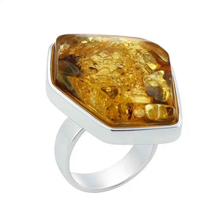 Сребърен пръстен - Amber Edge