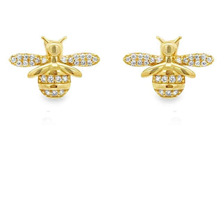 Сребърни обеци - Golden Bee Charm