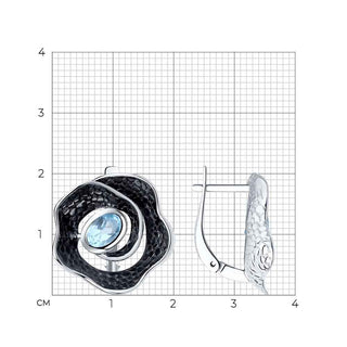 Сребърни обеци - Kendra blue