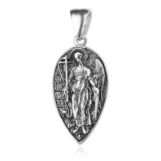 сребърен медальон, оксидирано сребро, Алгара,