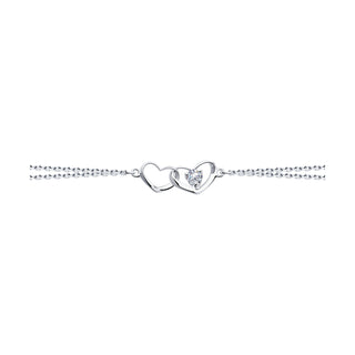 Сребърна гривна - Hearts knot