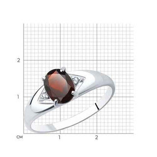 Сребърен пръстен - Garnet Clara