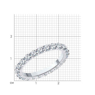 Сребърен пръстен - Basic eternity 3 mm