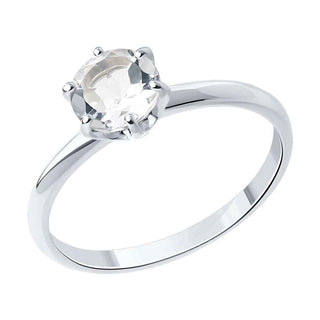 златен пръстен, планински кристал, бяло злато, sokolov, тип годежен