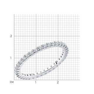 Сребърен пръстен - Basic eternity  2mm
