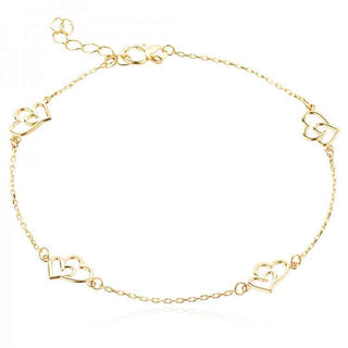 златна гривна, без камък, сърце