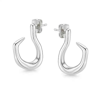 Сребърни обеци - Hooked Elegance