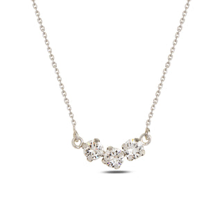 нежно сребърно колие, кристал Swarovski, Maestro, родиево покритие,