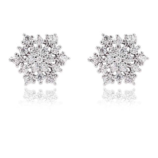 Сребърен комплект снежинки