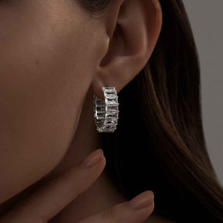 Сребърни обеци - Vogue hoops