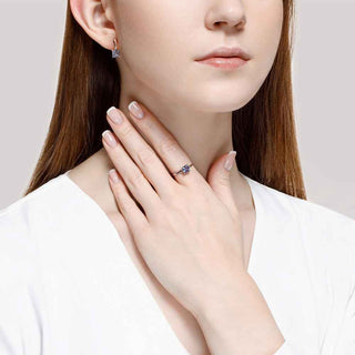 Златни обеци - Tanzanite Sital