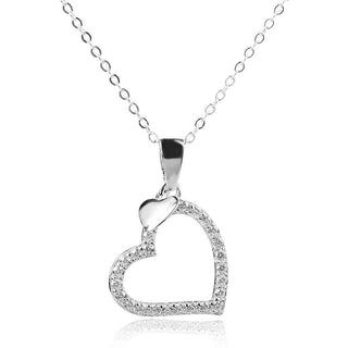 silver necklace, gift, heart,сребърно колие, сърце, подарък