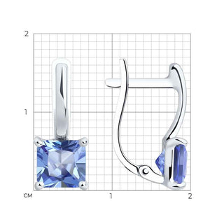 Златни обеци - Tanzanite Sital