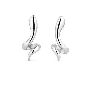 Сребърни обеци - Serpent Flow